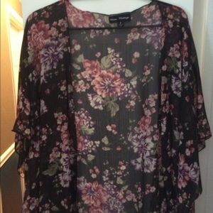 Black and purple floral kimono from Kohl’s